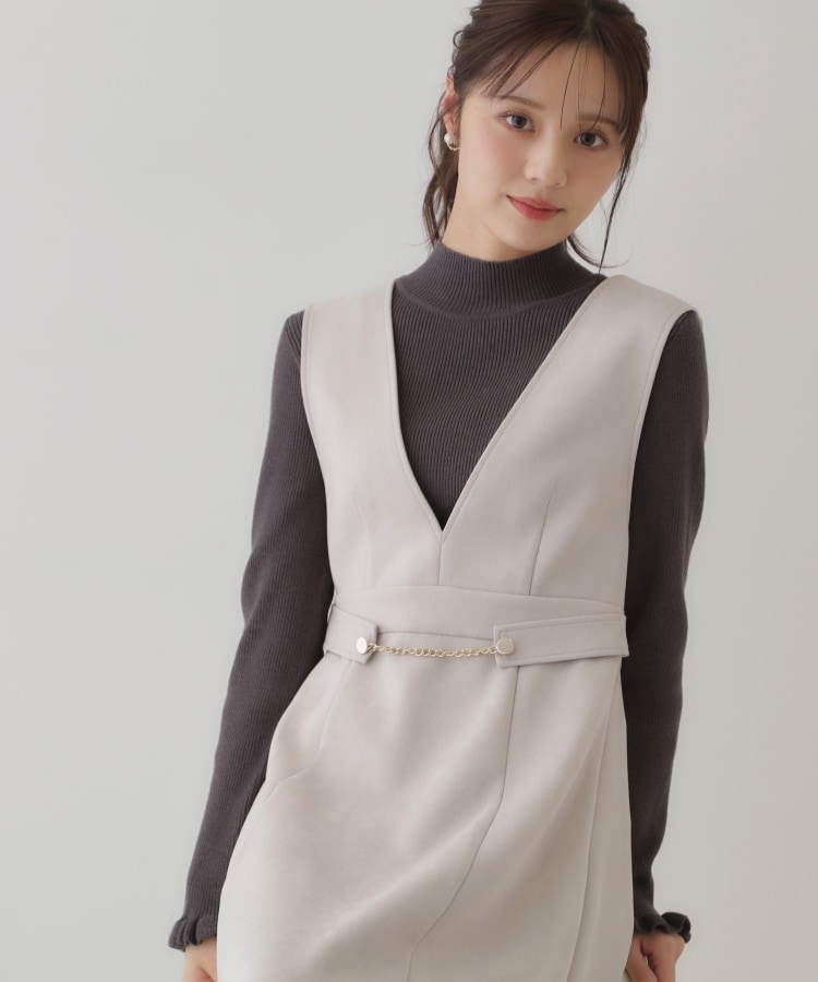 クチュールブローチ(Couture Brooch)の【大人レディな華やぎジャンスカ】スエード調ダンボールデザインジャンスカ13