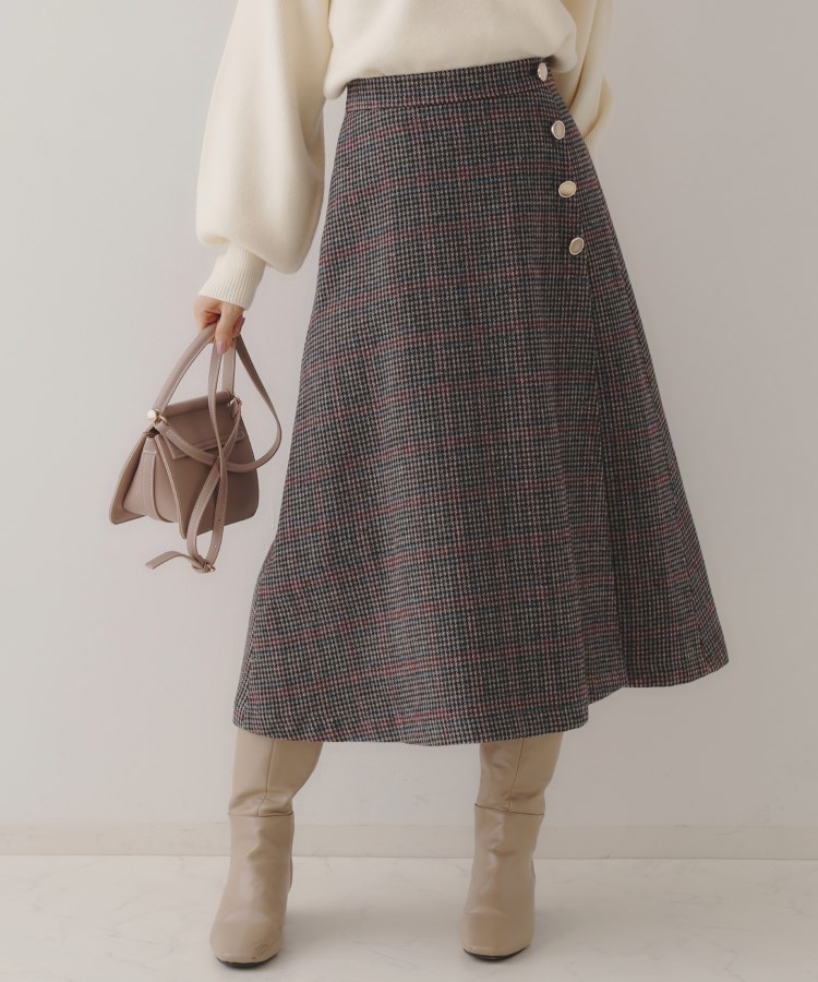 ミニ千鳥チェックツイードスカート(ミモレスカート) | Couture ミニ千鳥チェックツイードスカート(ミモレスカート) | Couture
