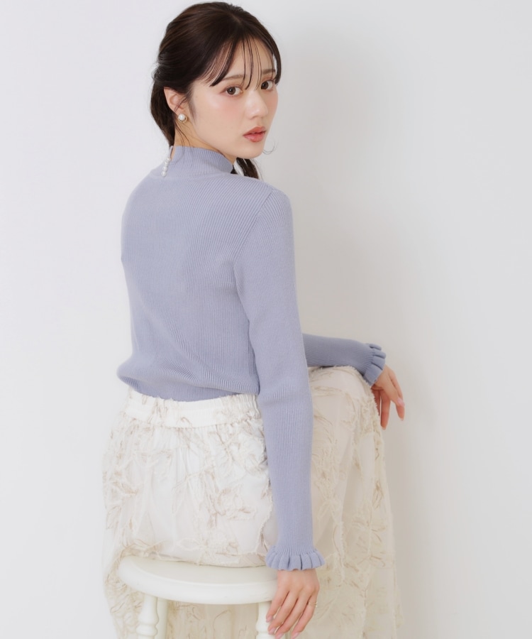 クチュールブローチ(Couture Brooch)の【プチプラ・フェミニンもカジュアルも】サステナブル　バックパール調プチフリルリブ54