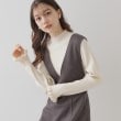 クチュールブローチ(Couture Brooch)の【プチプラ・フェミニンもカジュアルも】サステナブル　バックパール調プチフリルリブ オフホワイト(003)