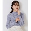 クチュールブローチ(Couture Brooch)の【プチプラ・フェミニンもカジュアルも】サステナブル　バックパール調プチフリルリブ サックスブルー(090)