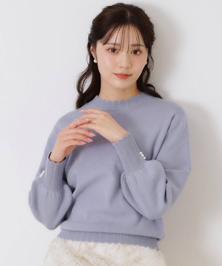 クチュールブローチ(Couture Brooch)の【プチプラ・もちもちな肌触り】スカラリブデザインパフニット55