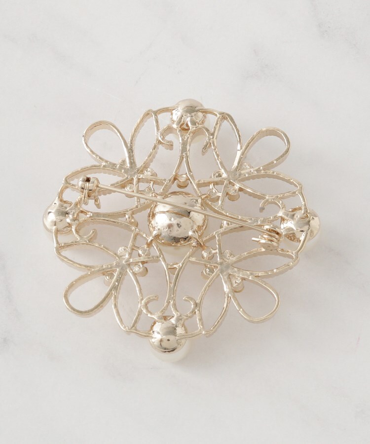 クチュールブローチ(Couture Brooch)のパール調ゴールドブローチ2