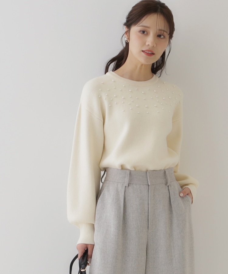クチュールブローチ(Couture Brooch)の【顔まわりが華やか】パール調デコニット13