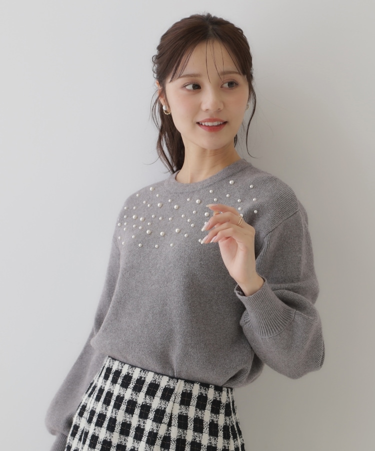 クチュールブローチ(Couture Brooch)の【顔まわりが華やか】パール調デコニット34