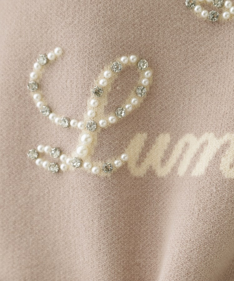 クチュールブローチ(Couture Brooch)の【目を惹くきらめきニット】ビジューロゴニット37