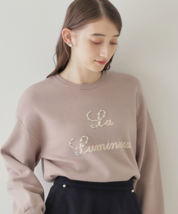 クチュールブローチ(Couture Brooch)の【目を惹くきらめきニット】ビジューロゴニット19