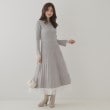 クチュールブローチ(Couture Brooch)の【優雅なレディワンピース】袖裾レースデザインニットワンピース1