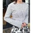 クチュールブローチ(Couture Brooch)の【オトナ仕上げのワントーンチュールニット】チュールドッキングリブニット22