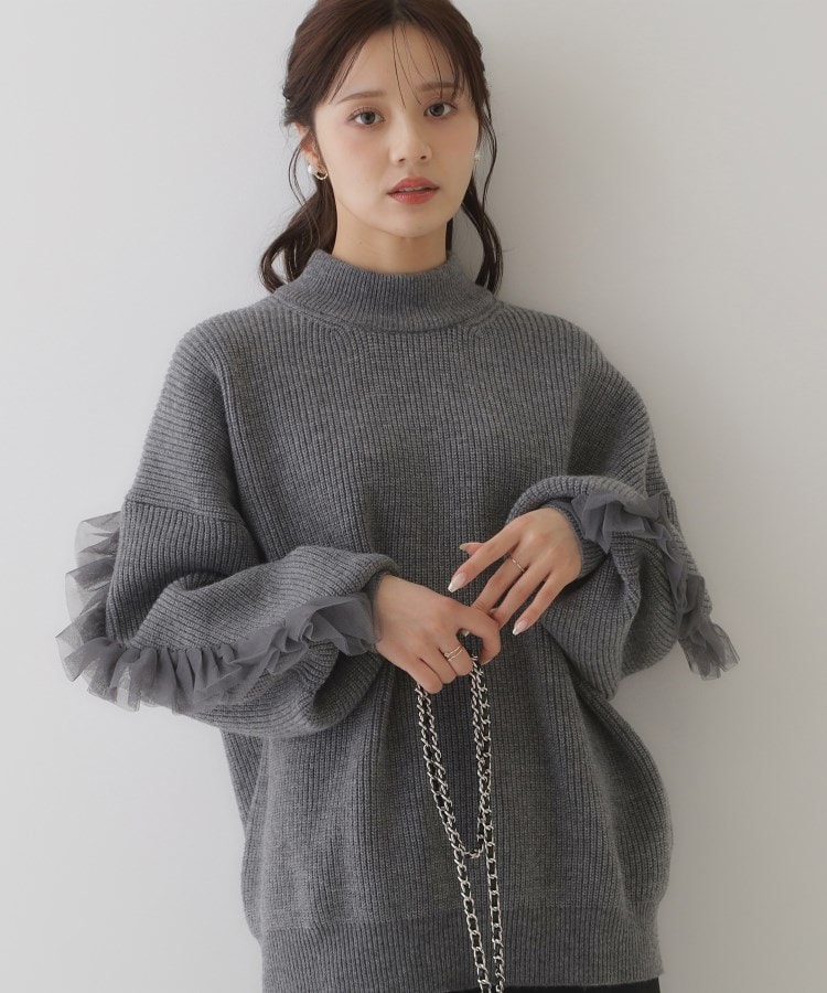 クチュールブローチ(Couture Brooch)のチュールフリル片畦ニット12