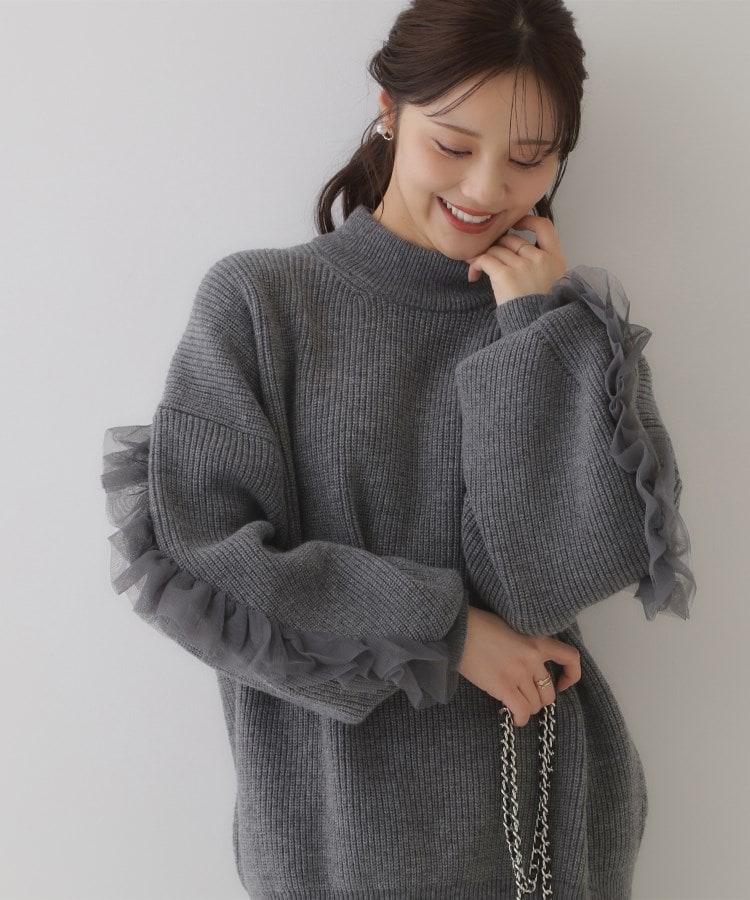 クチュールブローチ(Couture Brooch)のチュールフリル片畦ニット13