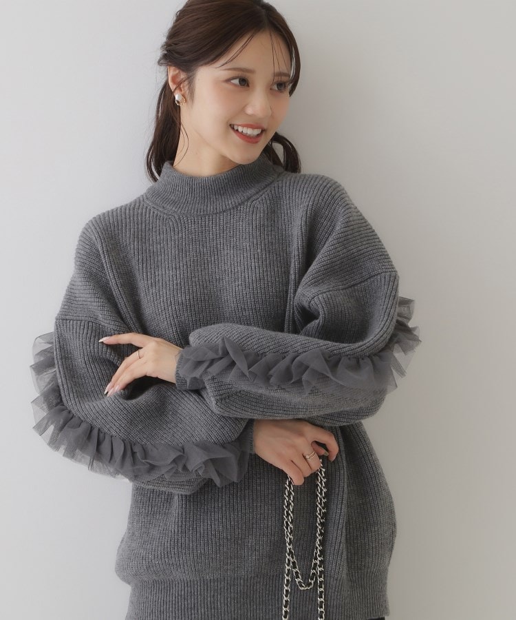 クチュールブローチ(Couture Brooch)のチュールフリル片畦ニット14