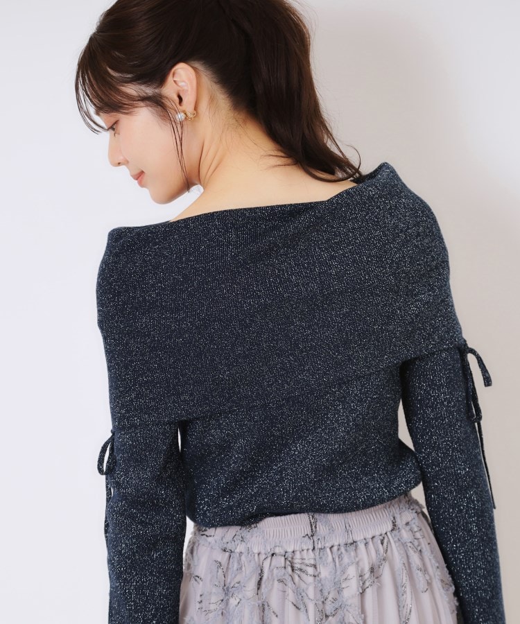 クチュールブローチ(Couture Brooch)のラメ混オフショルニットプルオーバー16