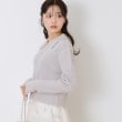 クチュールブローチ(Couture Brooch)の衿付きZIPカーディガン3