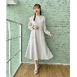 クチュールブローチ(Couture Brooch)の【セットアップ可能／セレモニーシーン／お仕事にも】パネル切替フレアワンピース10