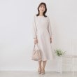 クチュールブローチ(Couture Brooch)の【セットアップ可能／セレモニーシーン／お仕事にも】パネル切替フレアワンピース ライトグレー(011)