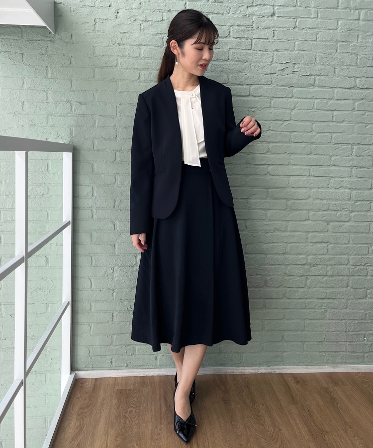 セットアップ可能/セレモニーシーン/お仕事にも】リボン付き セットアップ可能/セレモニーシーン/お仕事にも】リボン付き