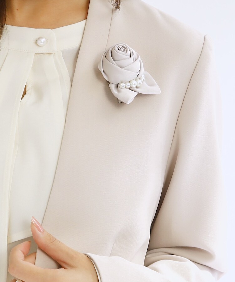 クチュールブローチ(Couture Brooch)のローズパール調コサージュ4