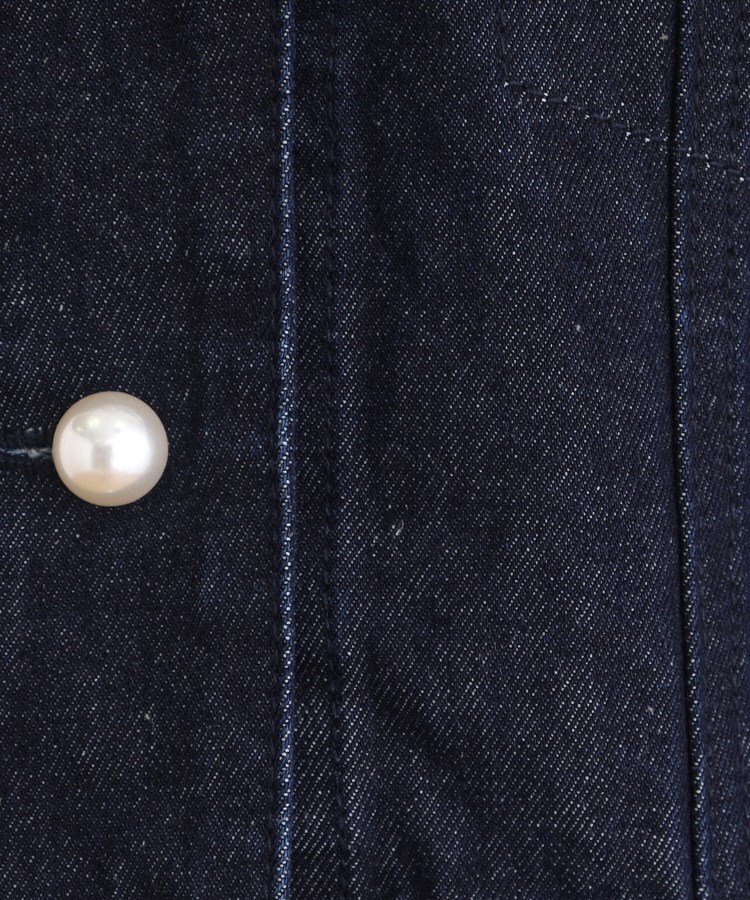 クチュールブローチ(Couture Brooch)のパール調釦ノーカラーデニムジャケット29