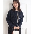 クチュールブローチ(Couture Brooch)のパール調釦ノーカラーデニムジャケット17