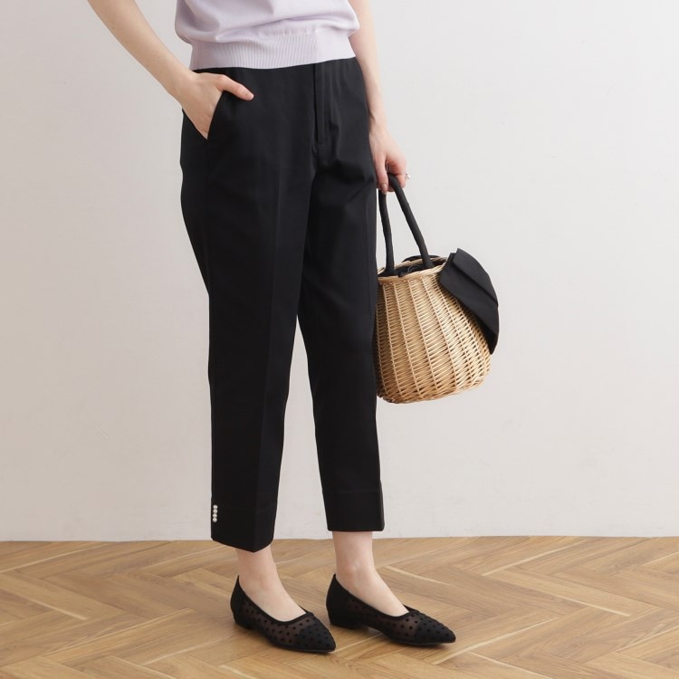 クチュールブローチ(Couture Brooch)のパール調ポイントサテストパンツ 6～9分丈パンツ
