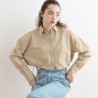 クチュールブローチ(Couture Brooch)の脇ドロストショートシャツ ライトベージュ(051)