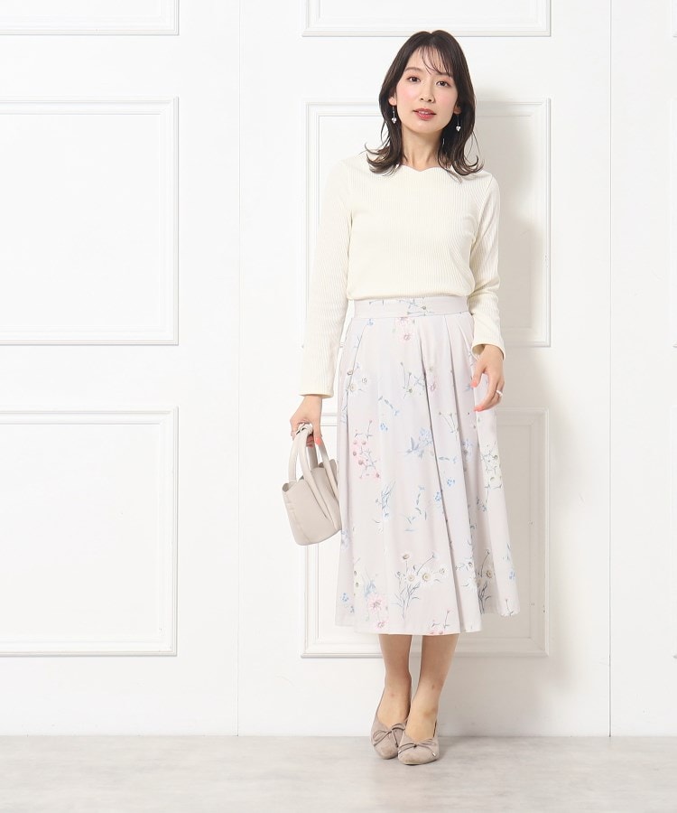 クチュールブローチ(Couture Brooch)の【オフィスにも◎】ハートネックテレコトップス1