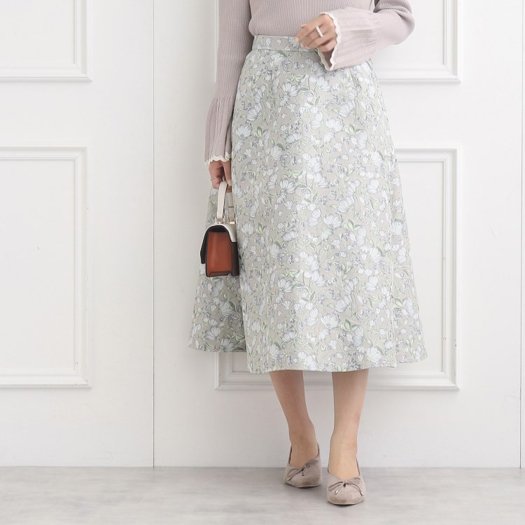 クチュールブローチ(Couture Brooch)のアソートフラワーJQスカート ミモレスカート
