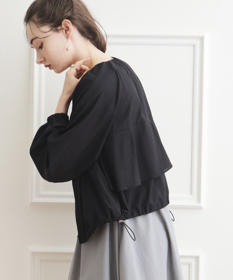 ロングシーズン対応！うす軽アウター】バックフリルシアー