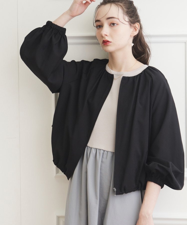 ロングシーズン対応！うす軽アウター】バックフリルシアー