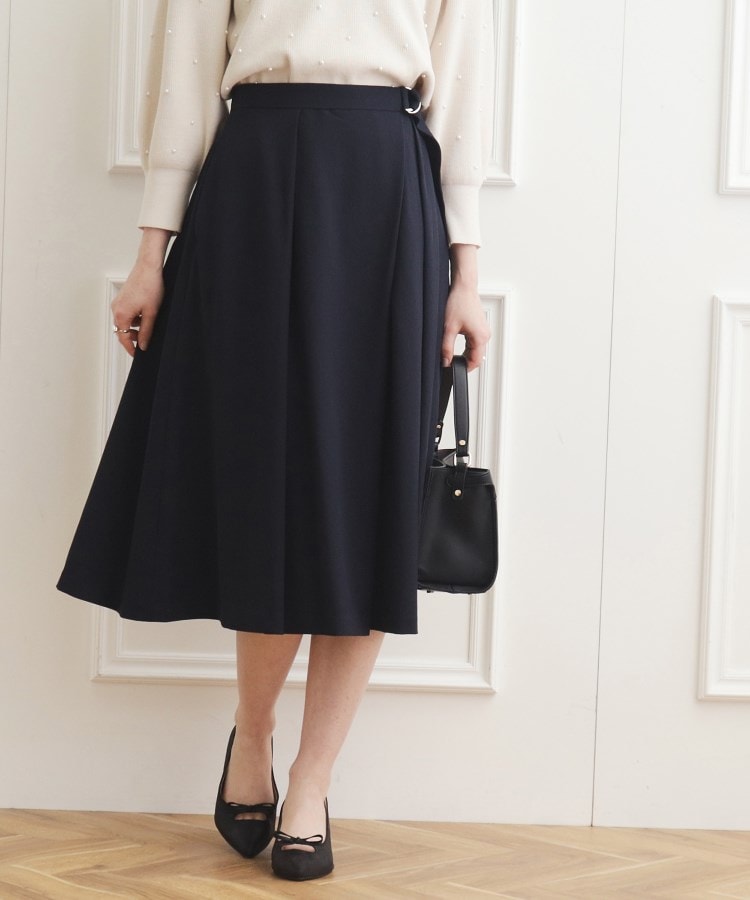 クチュールブローチ(Couture Brooch)のブリエツイルラップ風スカート ネイビー(094)