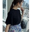 クチュールブローチ(Couture Brooch)の【接触冷感/UV/洗える】バックパール調デザイン 袖フレアニット18