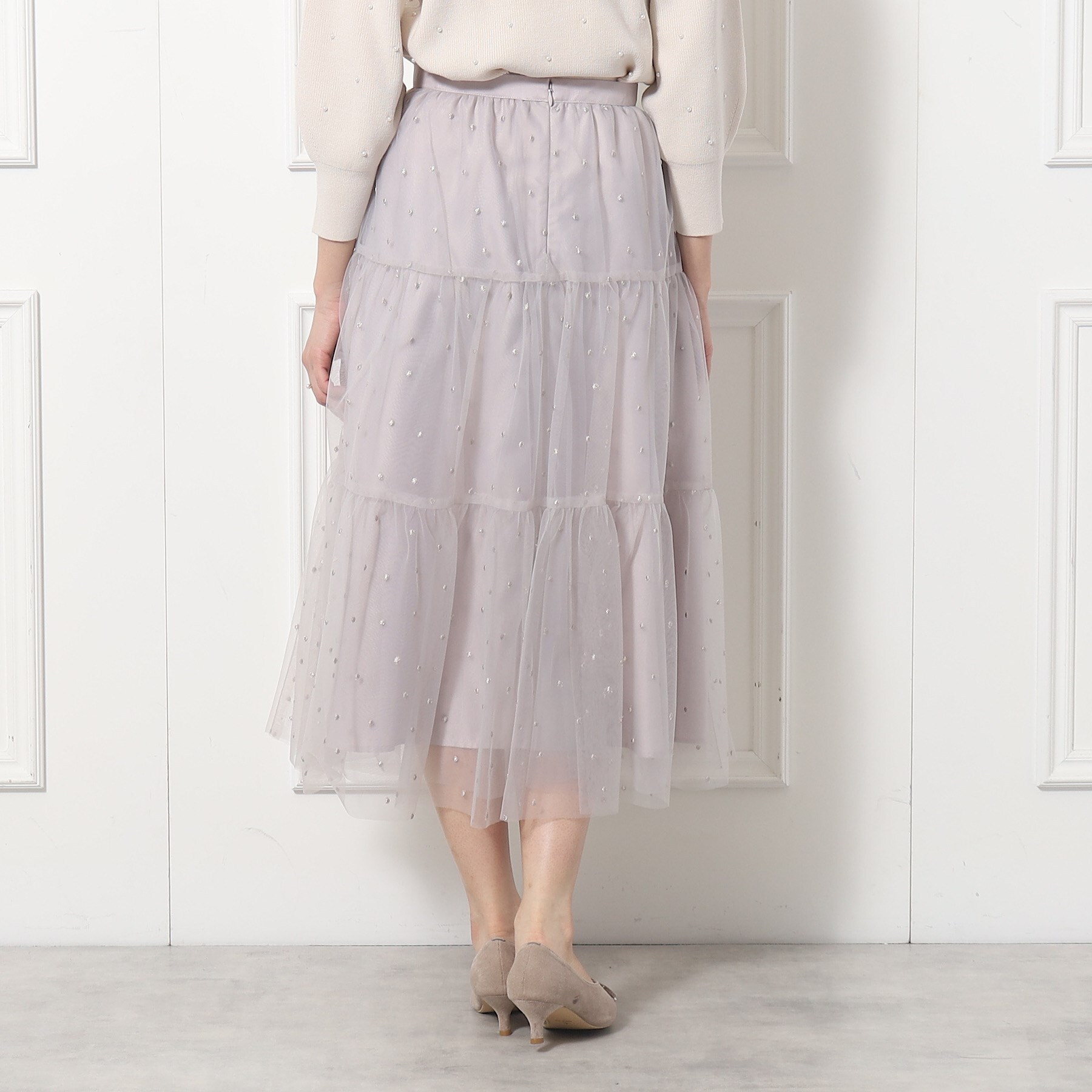 クチュールブローチ(Couture Brooch)のドットエンブロティアードスカート23