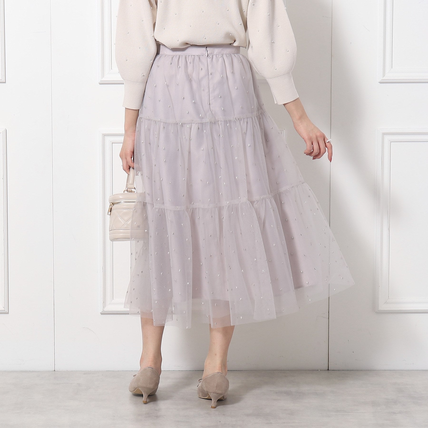 クチュールブローチ(Couture Brooch)のドットエンブロティアードスカート6