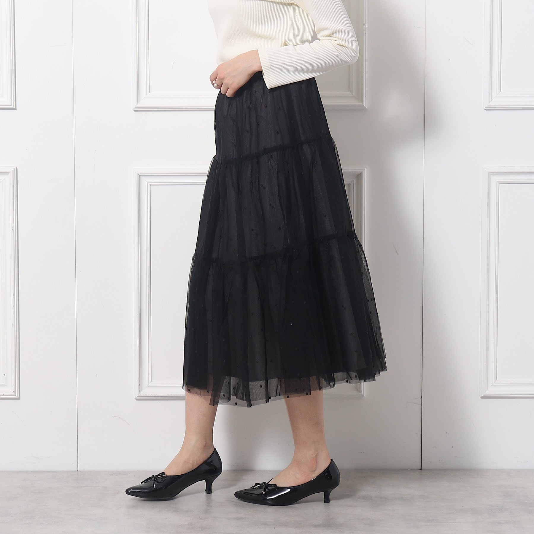クチュールブローチ(Couture Brooch)のドットエンブロティアードスカート15
