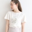 クチュールブローチ(Couture Brooch)の【マシンウォッシャブル】フラワーパフュームフレア袖Tシャツ4