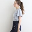 クチュールブローチ(Couture Brooch)の【マシンウォッシャブル】フラワーパフュームフレア袖Tシャツ37