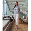クチュールブローチ(Couture Brooch)の【マシンウォッシャブル】フラワーパフュームフレア袖Tシャツ36