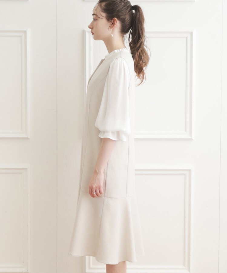 クチュールブローチ(Couture Brooch)の【オフィス／学校行事にも】Vネック裾フレアジャンスカ27