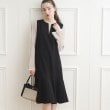 クチュールブローチ(Couture Brooch)の【オフィス／学校行事にも】Vネック裾フレアジャンスカ ブラック(019)