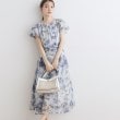 クチュールブローチ(Couture Brooch)の【お出かけ／オケージョン】オーガンフルールワンピース サックスブルー(190)