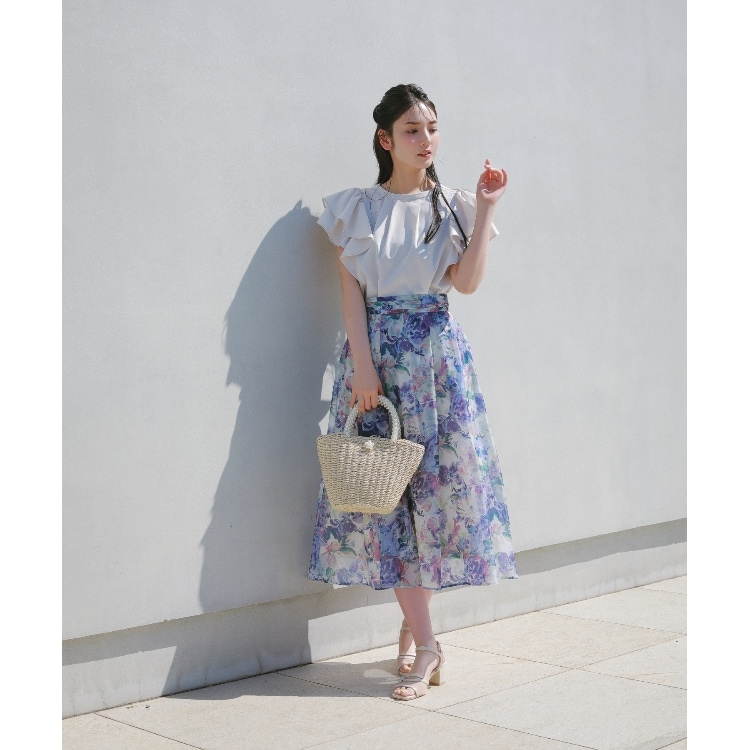 クチュールブローチ(Couture Brooch)のSummerオーガンフルールスカート ミモレスカート
