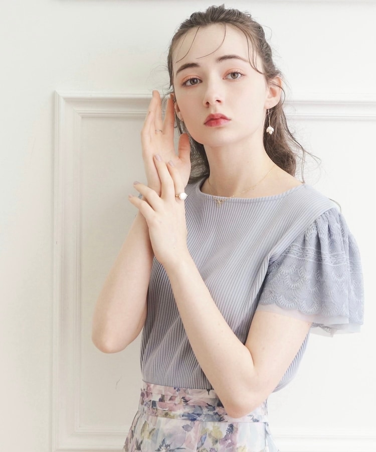 クチュールブローチ(Couture Brooch)の【主役級！華やか大人レディトップス】チュール×レース袖トップス64