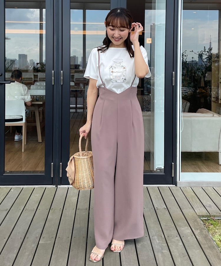 クチュールブローチ(Couture Brooch)の【マシンウォッシャブル／肩紐調節可能】キャミロンパース35