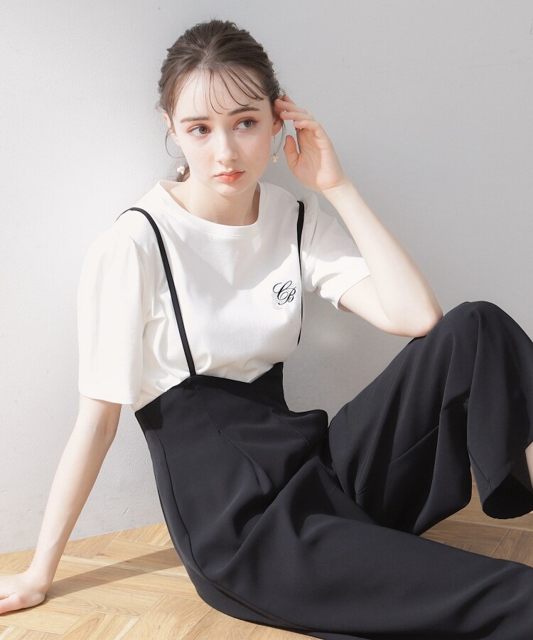 クチュールブローチ(Couture Brooch)の【マシンウォッシャブル／肩紐調節可能】キャミロンパース22