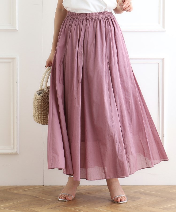 クチュールブローチ(Couture Brooch)のコットンボイルフレアスカート ピンク(071)