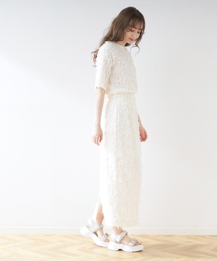 クチュールブローチ(Couture Brooch)のフリンジカットタイトスカート4