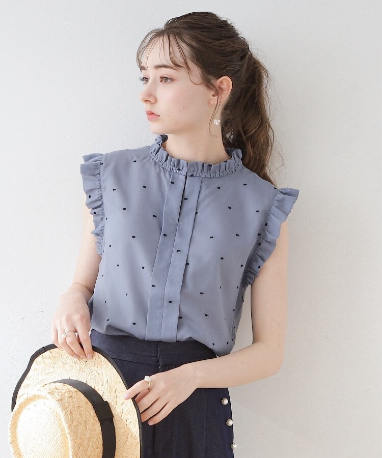 クチュールブローチ(Couture Brooch)の【マシンウォッシャブル】ドット刺繍ブラウス33