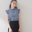 クチュールブローチ(Couture Brooch)の【マシンウォッシャブル】ドット刺繍ブラウス ブルー(191)