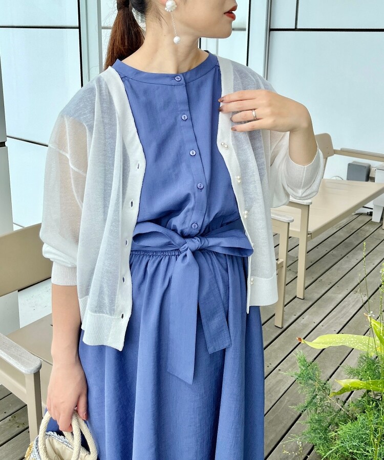 クチュールブローチ(Couture Brooch)の新色＆追加入荷【冷房対策・日焼け対策にも◎】LEVITA／ダブルパール調釦ドロップカーディガン14